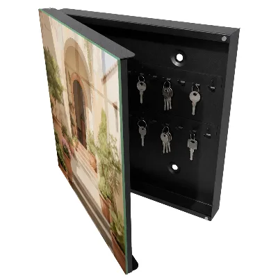 Wall mounted key box Rustic garden