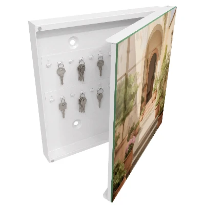 Wall mounted key box Rustic garden