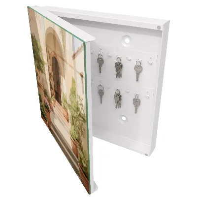 Wall mounted key box Rustic garden