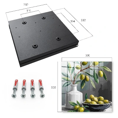 Key box for wall Olive green