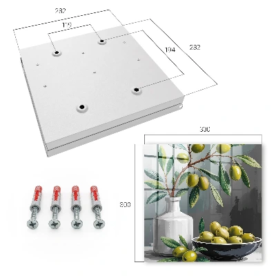 Key box for wall Olive green