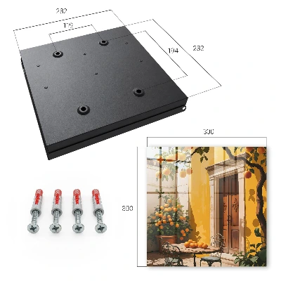 Wall mounted key box Orange patio