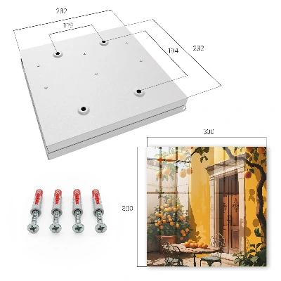 Wall mounted key box Orange patio