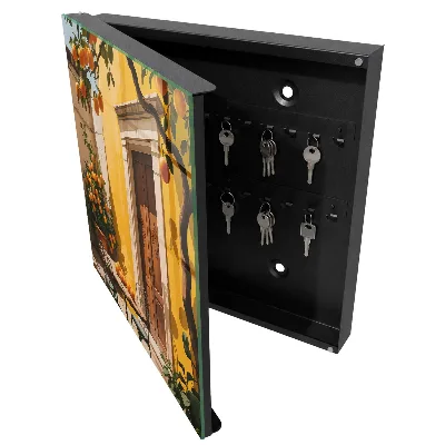 Wall mounted key box Orange patio