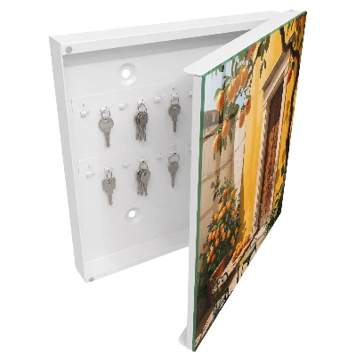 Wall mounted key box Orange patio