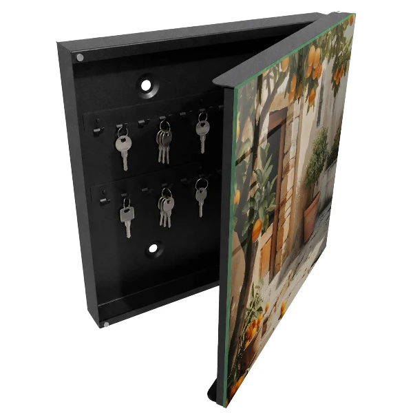 Wall mounted key box Orange garden