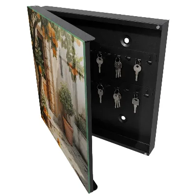 Wall mounted key box Orange garden