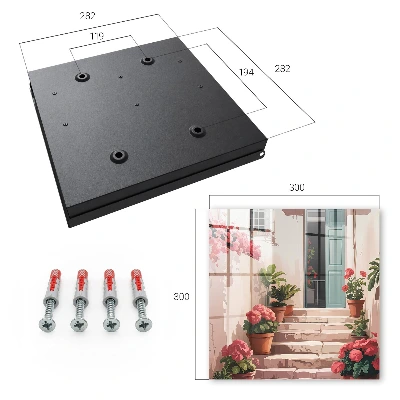 Key box for wall Flowers on stairs