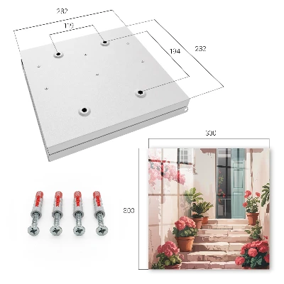 Key box for wall Flowers on stairs