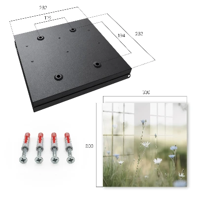 Wall mounted key box Delicate flowers