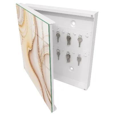 Key box for wall Beige waves