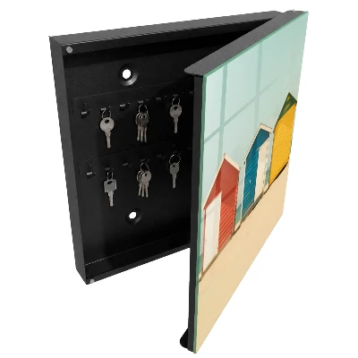 Wall mounted key box Colorful houses