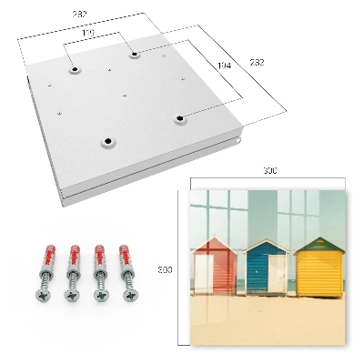 Wall mounted key box Colorful houses