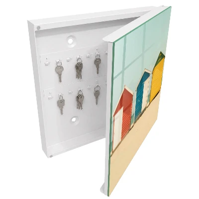 Wall mounted key box Colorful houses