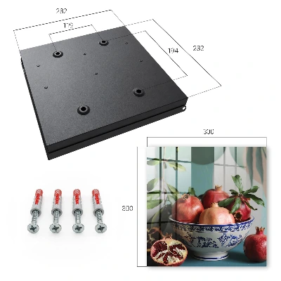 Wall mounted key box Navy blue fruits