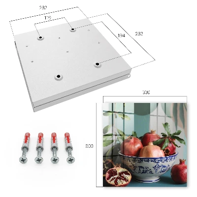 Wall mounted key box Navy blue fruits