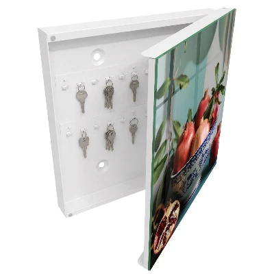 Wall mounted key box Navy blue fruits