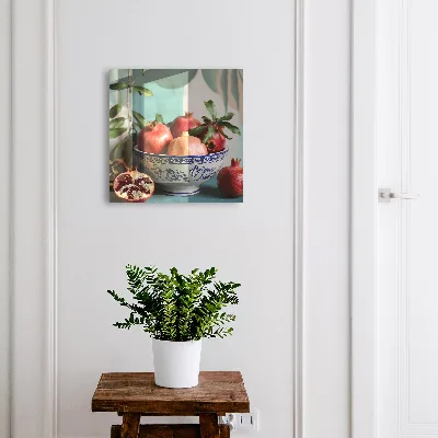 Wall mounted key box Navy blue fruits