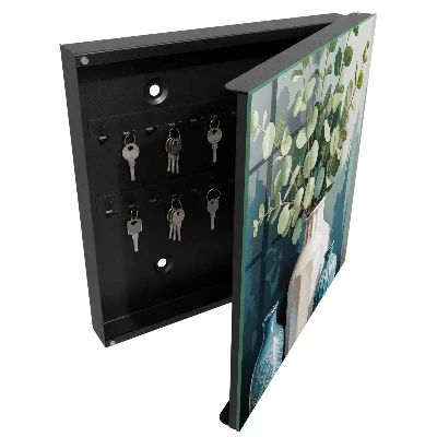 Key box for wall Vases and leaves