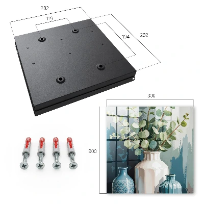 Key box for wall Vases and leaves