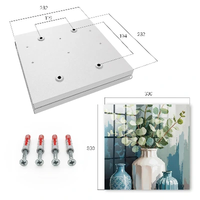 Key box for wall Vases and leaves