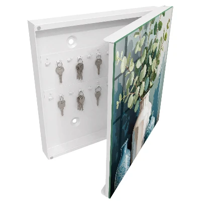 Key box for wall Vases and leaves