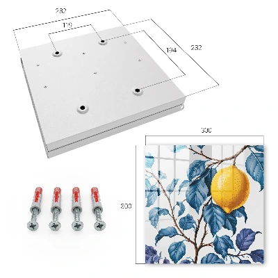 Key cabinet Lemon leaves