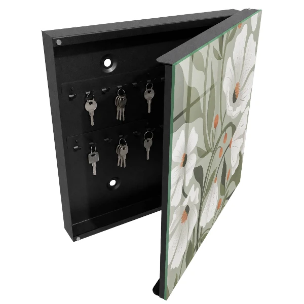 Key cabinet Beige flowers