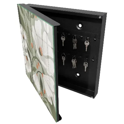 Key cabinet Beige flowers