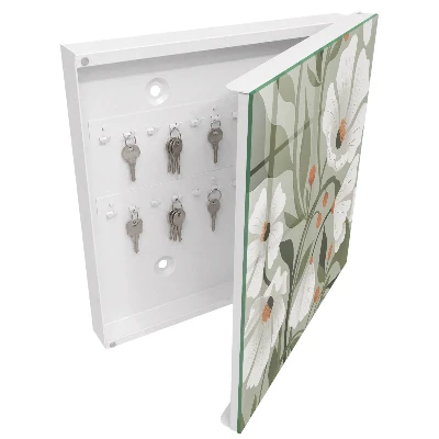 Key cabinet Beige flowers
