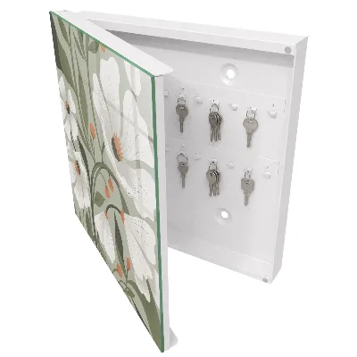 Key cabinet Beige flowers