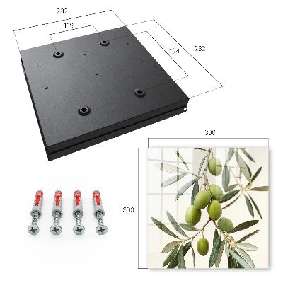Key box for wall Branch with olives