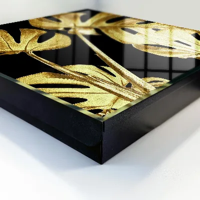 Wall mounted key box Monstera leaves