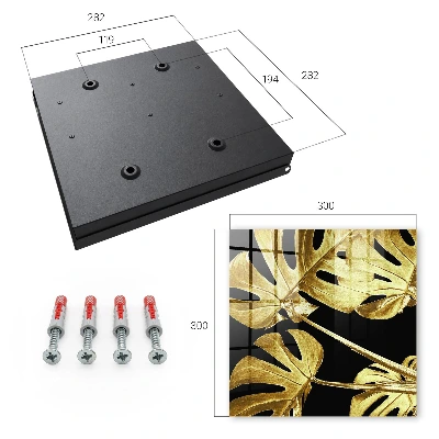 Wall mounted key box Monstera leaves