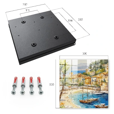 Key box for wall Coastal landscape