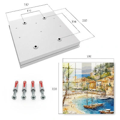 Key box for wall Coastal landscape