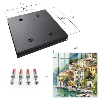 Wall mounted key box Italian landscape