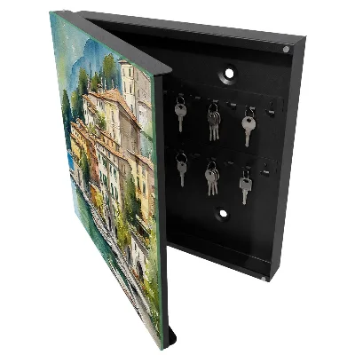Wall mounted key box Italian landscape