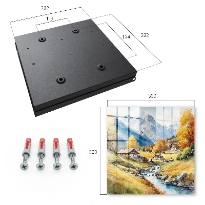 Wall mounted key box Mountain peace