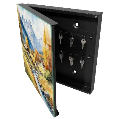 Wall mounted key box Mountain peace