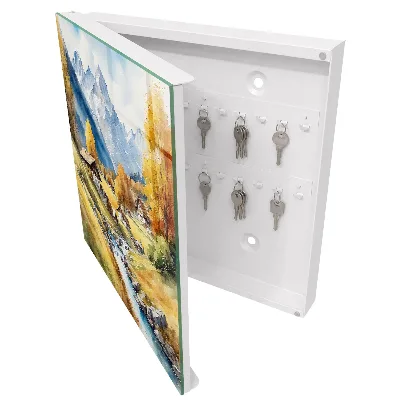 Wall mounted key box Mountain peace