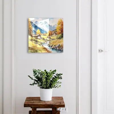 Wall mounted key box Mountain peace