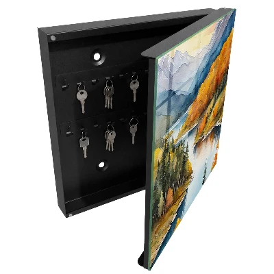 Wall mounted key box Mountain autumn