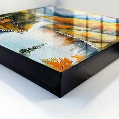 Wall mounted key box Mountain autumn