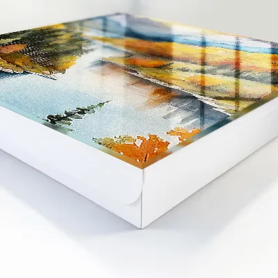 Wall mounted key box Mountain autumn