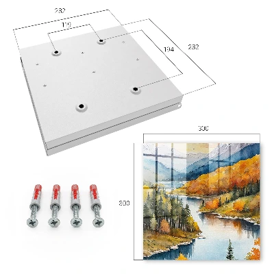 Wall mounted key box Mountain autumn