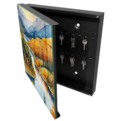 Wall mounted key box Mountain autumn