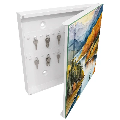 Wall mounted key box Mountain autumn