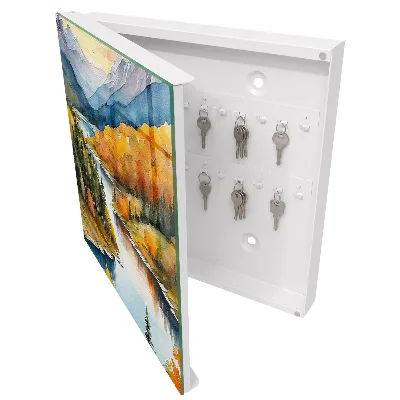 Wall mounted key box Mountain autumn