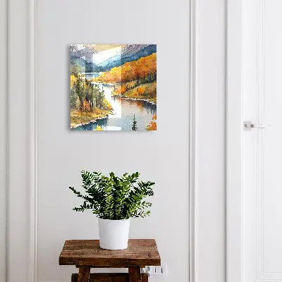 Wall mounted key box Mountain autumn